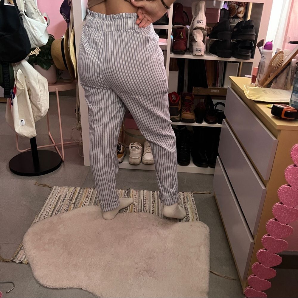 American-eagle Women's White and Blue Trousers - Picture 3 of 7